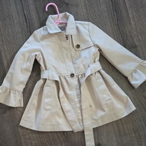 Stylish Cream Kids Trench Coat
